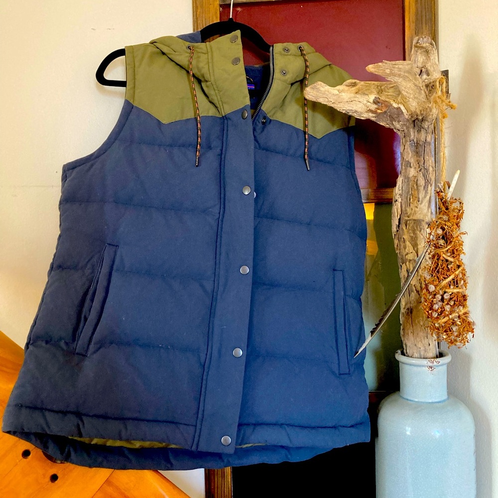 Patagonia puffer vest with hood